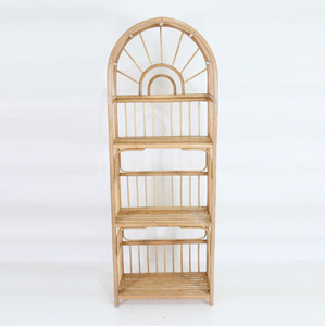 ชั้นวางหนังสือหวายสไตล์โมเดิร์นสำหรับห้องนั่งเล่น เฟอร์นิเจอร์ตกแต่งบ้าน - Product Image 2