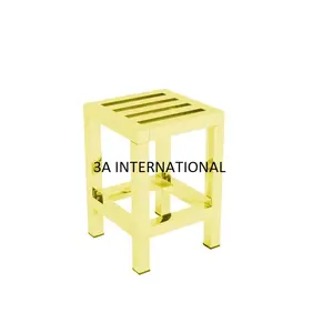 Gold Plated Rounded Top Ottoman Stool for Living Room Floor Attractive Design Decoration Chair Round Stool