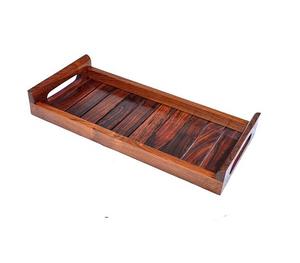 Bandeja de Desayuno de Madera de la Mejor Calidad con Asas de Metal, Bandeja de Servicio para Restaurante a Precios Razonables - Product Image 5