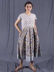 Bloque gris impreso algodón Kurti - Product Image 4