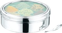 Boîte à épices transparente en acier inoxydable, avec 7 bols pour hôtel, faite à la main, taille personnalisée