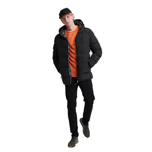 Shanawar Custom Men's Winter Waterproof Sheep Fur Puffer <b>Jacket</b> Bubble <b>Camo</b> Plus Size Hooded Polyester Casual Zipper Washed - Product Image 3