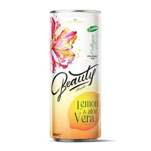 OEM Vietnam Manufacturer 250ml Alu Can Lemon and Aloe vera Flavor Beauty Drink with Collagen