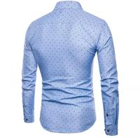 Chemise habillée boutonnée pour homme, coupe classique, manches longues, popeline 100 % coton, écologique, infroissable, imprimé 3D, plage, randonnée