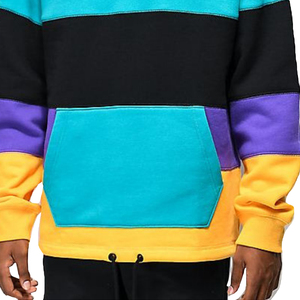 เสื้อฮู้ดดี้ผู้ชายแบบสั่งตัดเย็บพิเศษ ลายปะต่อหลากสี รุ่นใหม่มาแรง ขายดี ตามความต้องการของลูกค้า - Product Image 2