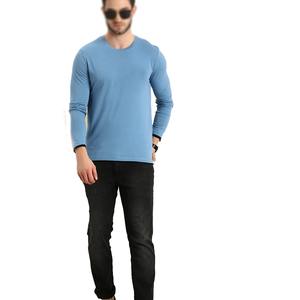 Logotipo personalizado slim fit Otoño Invierno cómodo hombre manga larga completa gimnasio fitness camisetas microfibra - Product Image 4