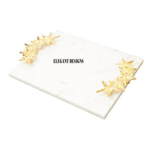 Bandeja de servicio de mármol, Plato decorativo de servicio, elegante y lujoso, indio, oferta - Product Image 3