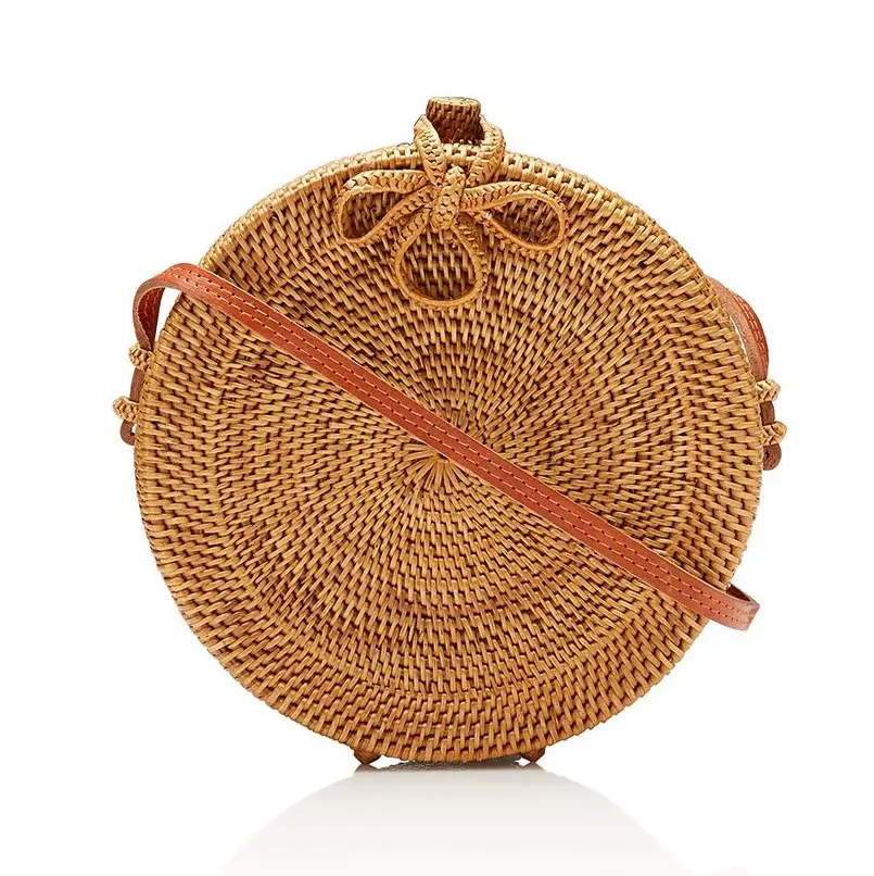 حقائب يد عصرية مصنوعة يدوياً بالجملة حقائب يد مع حقيبة كانتين راتان طبيعية