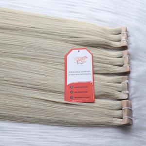 Extensions de cheveux humains européens vierges de haute qualité 100% vierges 12a vierges non traitées naturelles lisses Remy Hair Machine Double Weft - Product Image 1