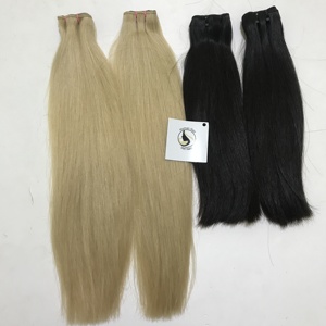 Venta al por mayor 100% Raw Vietnam 613 Virgen Cabello humano Doble dibujado Rubio europeo Trama de pelo 613 Paquetes rectos de alta calidad humano - Product Image 2
