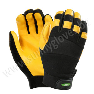 Soft Leather Safety Hand Protective Mechanic Gloves - Product Image 6