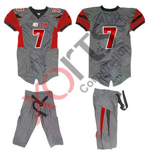 Uniformes personnalisés en jersey de football américain pour jeunes uniformes de football brodés et sublimés en sergé - Product Image 3