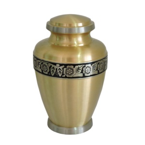 Top Notch Quality Antique Design Brass Cremation Urns Elegant Brass <b>Keepsake</b> <b>Memorial</b> Urns for Adult Human Funeral Supplies - Product Image 1