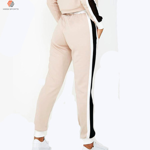 Conjunto Deportivo de Sudadera con Capucha y Bloques de Color para Mujer, con Franja Lateral, Conjunto de 2 Piezas de Manga Larga Tejida - Product Image 2