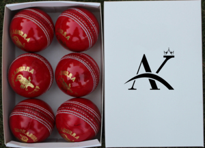 Kookaburra AK INTERNATIONAL Cricket <b>Balls</b> Leather 4 Piece 156g Premium Quality Hard <b>Balls</b> Model KBR0023 - Product Image 3