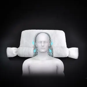 vibrating massage cervical cylindrical pillow with pearl cotton inflatable posture support cushioncooling neck pillow