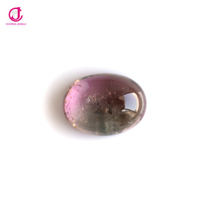 Vente chaude 100% Pierre Naturelle Bicolore Tourmaline 8X6MM Forme Ovale Cabochon Pierres Précieuses Tourmaline En Vrac Fournisseur De L'Inde - Product Image 3
