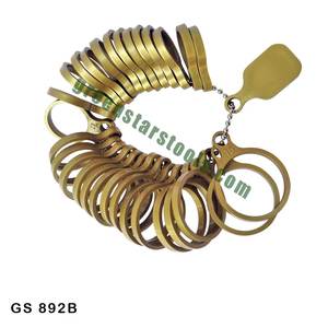 Golden Plastic Finger <b>Ring</b> <b>Size</b> Gauge Set US <b>Sizes</b> 1-15 Jewelry <b>Ring</b> Measuring Tool for <b>Ring</b> GS892B - Product Image 1