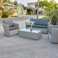 Toptan Vietnam basit açık hasır rattan eğlence rahatlatıcı koltuk takımı fabrika fiyat