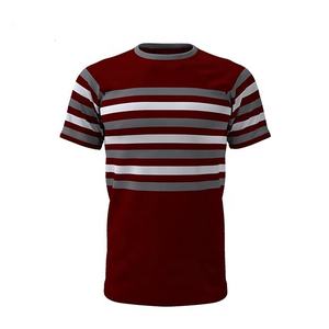 T-shirt imprimé à col rond de couleur verte à bas prix pour hommes 90% coton et 10% élasthanne - Product Image 3