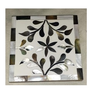 Posavasos con incrustaciones de concha de fregona artesanal de la mejor calidad, almohadillas decorativas de resina con incrustaciones de madreperla - Product Image 3