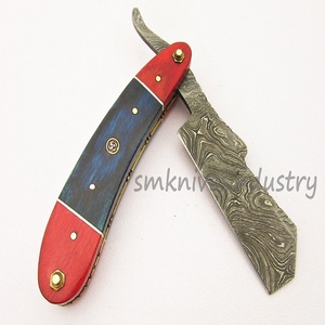 Maquinilla de afeitar recta de Damasco, hecha a mano, con mango de hueso de camello (Smk1286) - Product Image 1