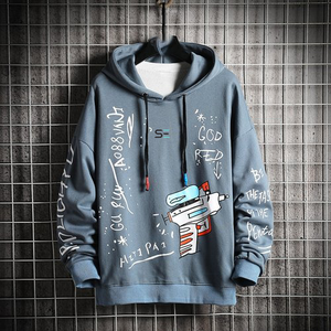 Sudadera con Capucha de Mezclilla de Algodón Personalizada para Hombre, con Impresión Digital y Mangas Largas - Product Image 4