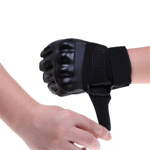 Gants demi-doigt sport unisexe, antidérapants, noir, pour homme, moto, équitation, épais - Product Image 5