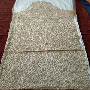 Nouveau Style blanc robe indienne pour adultes femmes Style africain George Wrapper tissus perlé broderie ODM tête perlée perlée - Product Image 1