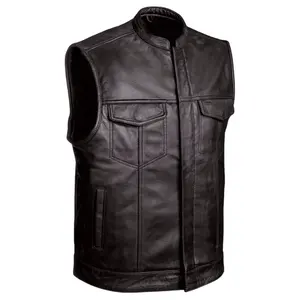 Canvas Caça Men Vest Colete para Homens Preto Durable Work Wear Vest Fishing Vest China Fornecedor Oem Outdoor Vestuário Casual