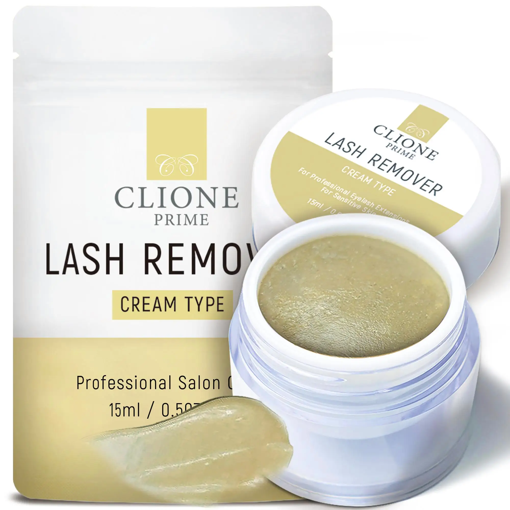 CLIONE PRIMERクリームグルーリムーバー/100% MADE IN KOREA / Gentle by Clione Prime / Eyelash Extensions Remover / 15g / Low Irritati