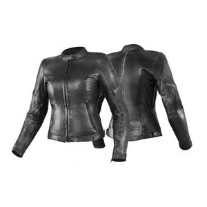 Vêtements de sport pour femmes coupe-vent imperméable en cuir PU veste de moto col de protection assorti-pantalon en cuir coupe-vent pour dames - Product Image 3