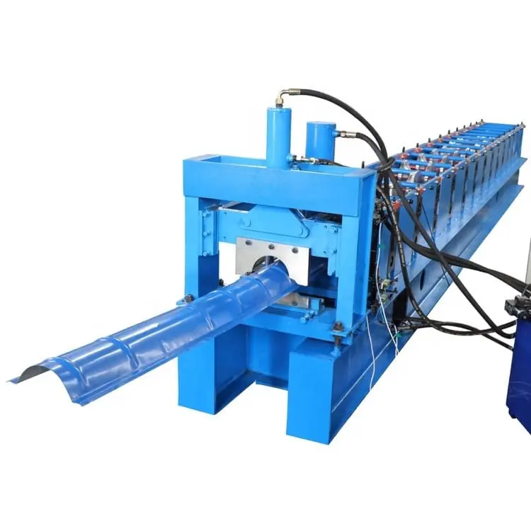 Automatic colored steel metal ridge cap tile roll forming machine