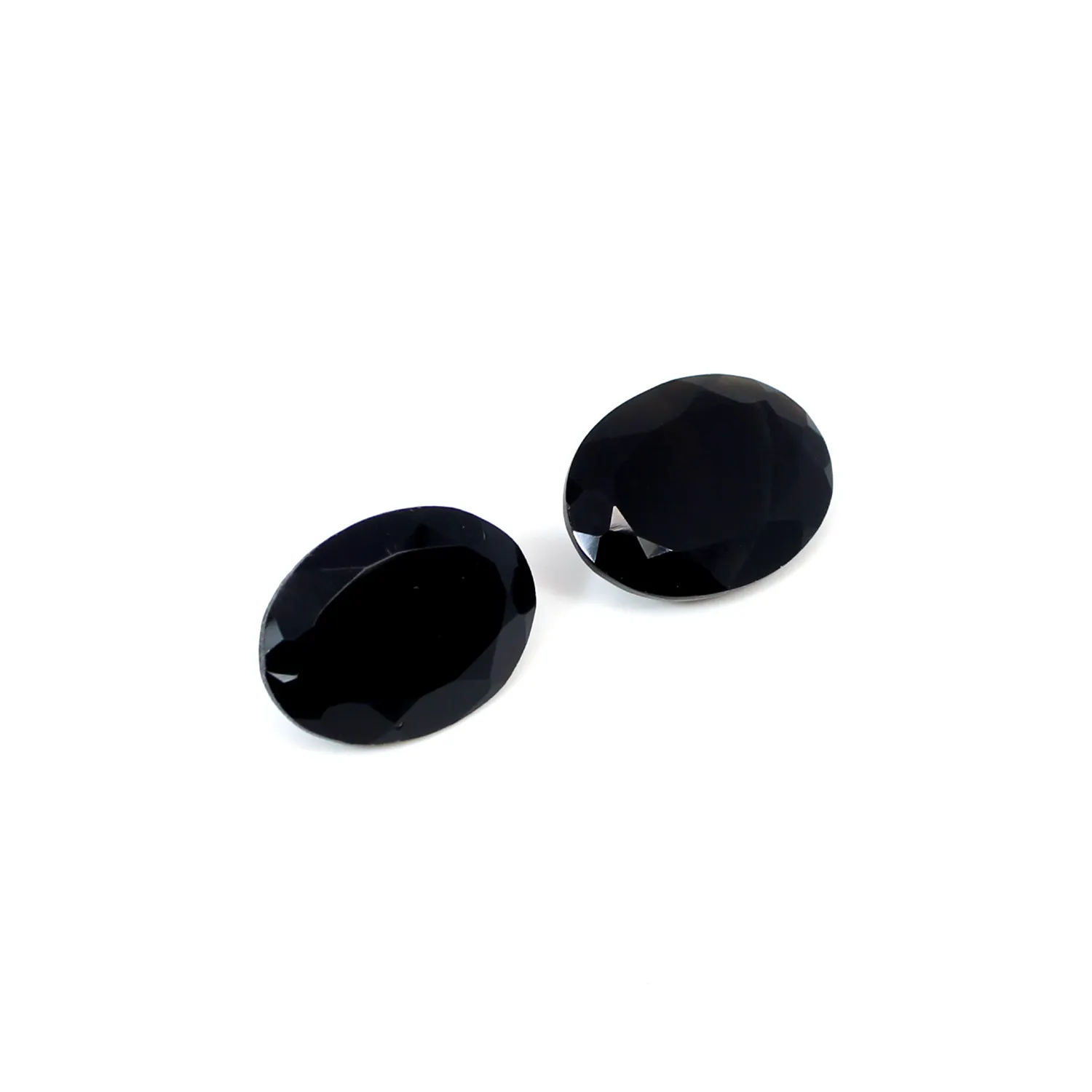 Indian Wholesaler Natural Black Onyx 16 x12mm Oval Cut 1 Pair 13.8 Cts Loose Gemstone
