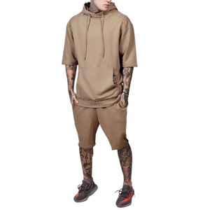 Creat-Jersey con tu propio diseño para hombre, sudadera con capucha y pantalón corto ajustado, chándal personalizado - Product Image 2