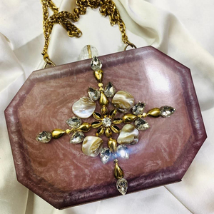 Exclusive Elegant Handmade Bridal Resin <b>Clutches</b> and Evening Bags by Craftstages International for Special Occasions - Product Image 1