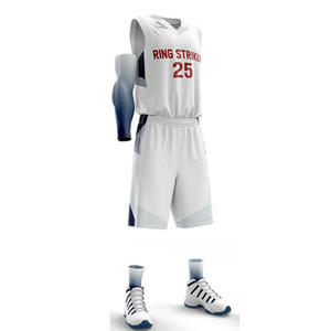 Uniforme de basket-ball réversible, uniformes de haute qualité entièrement personnalisés, en stock - Product Image 2
