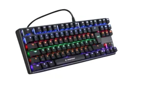 SK-608 Bedrade Gaming Toetsenbord 87 Lichtgevende Toetsen Mechanische Computer Computer Pc Toetsenbord Russische Taal Abs Materiaal Rode Schakelaar