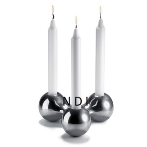 Ball Shape Aluminium Metal Candle Holder Stand Shiny Finishing Candle Holders With <b>Candlestick</b> Decorative Stand - Product Image 1