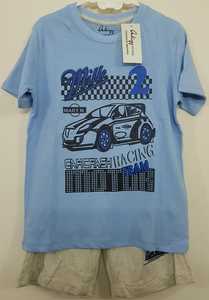 Ensemble de vêtements imprimés pour garçons, T-shirt manches courtes avec demi-pantalon, 8 pièces, collection été - Product Image 4