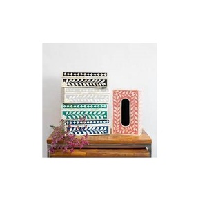 Porte-mouchoir en incrustation d'os pour le stockage de mouchoirs de bureau créatif à usage quotidien - Product Image 2