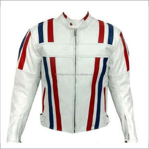 เสื้อแจ็คเก็ตมอเตอร์ไซค์หนังวัวแท้ คุณภาพสูงสุด แบบสั่งทำพิเศษ ขายส่ง - Product Image 3