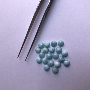 Cabujón de piedras preciosas sueltas redondas lisas de piedra Larimar Natural de 3mm del fabricante en línea Alibaba semiprecioso para joyería 2025 - Product Image 2