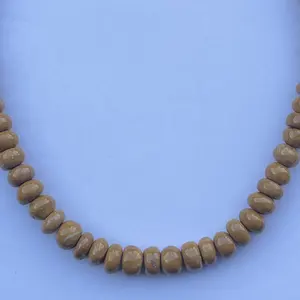 Natural Brown Camel Jasper Stone Smooth Rondelle Beads Gemstone Necklace Trending Jewelry from Wholesale Supplier Online Buy Now