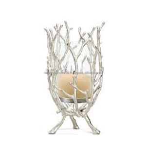 Hot Selling Glass <b>Candle</b> Holder Nickle Plated Handmade <b>Candle</b> Stand in Wholesale for Home Decor - Product Image 1