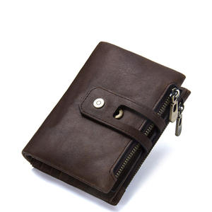 2021 Latest Design RFID Long Genuine Leather Slim <b>Wallet</b> with Zipper Closure Custom Size High Quality Unisex <b>Card</b> Protector - Product Image 2