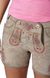 Tenue allemande en cuir suédé fendu, cuir de vache et de chèvre, oktoberaken Kurz Lederhosen, vêtement traditionnel nigérian - Product Image 4