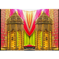 Lanternes et lampes marocaines pour la décoration de scène, autoportantes, en fibre de verre, taille et couleur personnalisables, élégantes