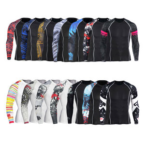 Hot Selling <b>Custom</b> <b>Design</b> Rash Guard <b>Compression</b> <b>Shirt</b> Short Sleeve <b>Custom</b> Colors & Logo Gym Sports Wear for Men's - Product Image 1