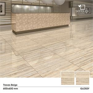 Cocina de restaurante indio 600*600mm Azulejos de porcelana con aspecto de madera Piso Acabado brillante Azulejos de porcelana esmaltada de cerámica - Product Image 2